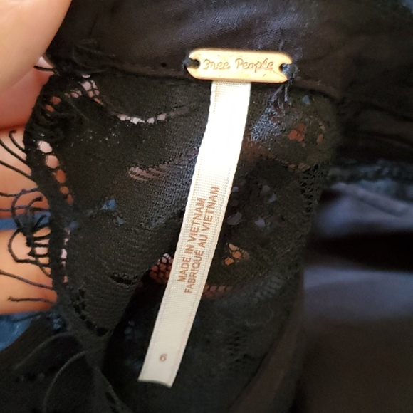 Free people black lace dress sz 6 - Picture 3 of 15